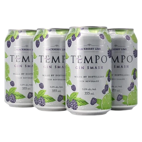 6C TEMPO GIN SMASH BLACKBERRY LIME NON-MALT 6X355ML