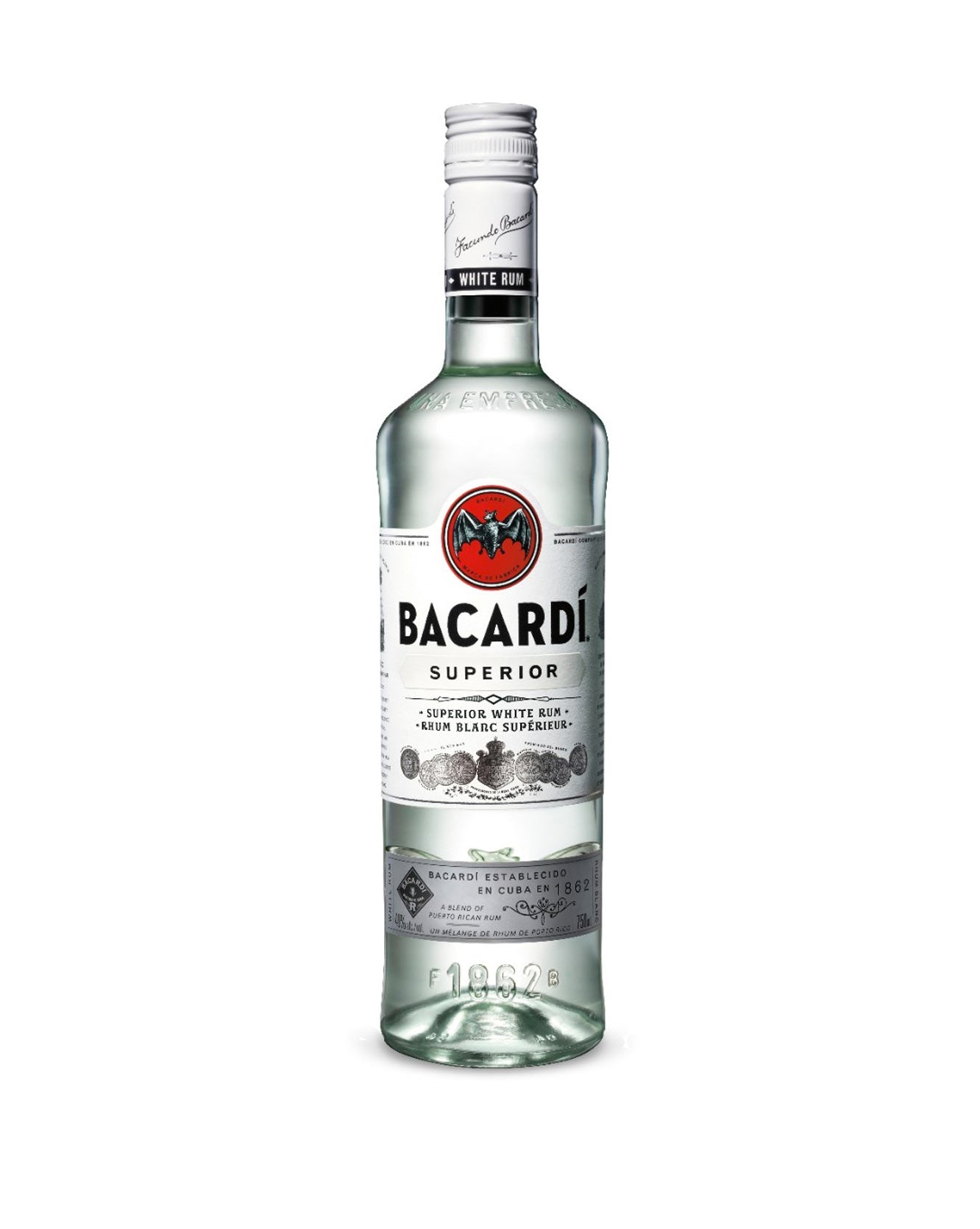 Bacardi White Rum (Glass Bottle)