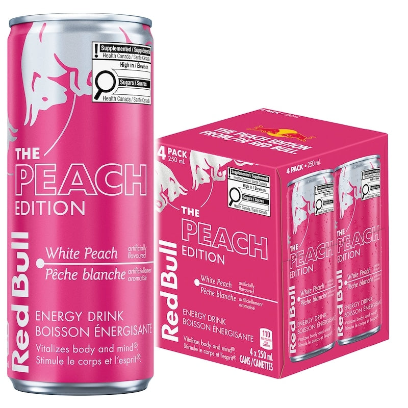 4C Red Bull Summer Edition White Peach 4x250ML