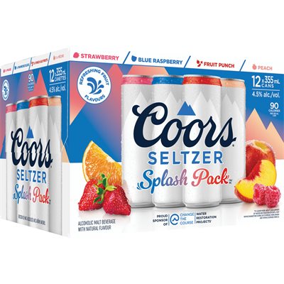 12C COORS SELTZER FRUIT SPLASH SP - 12C COORS SELTZER FRUIT SPLASH SP