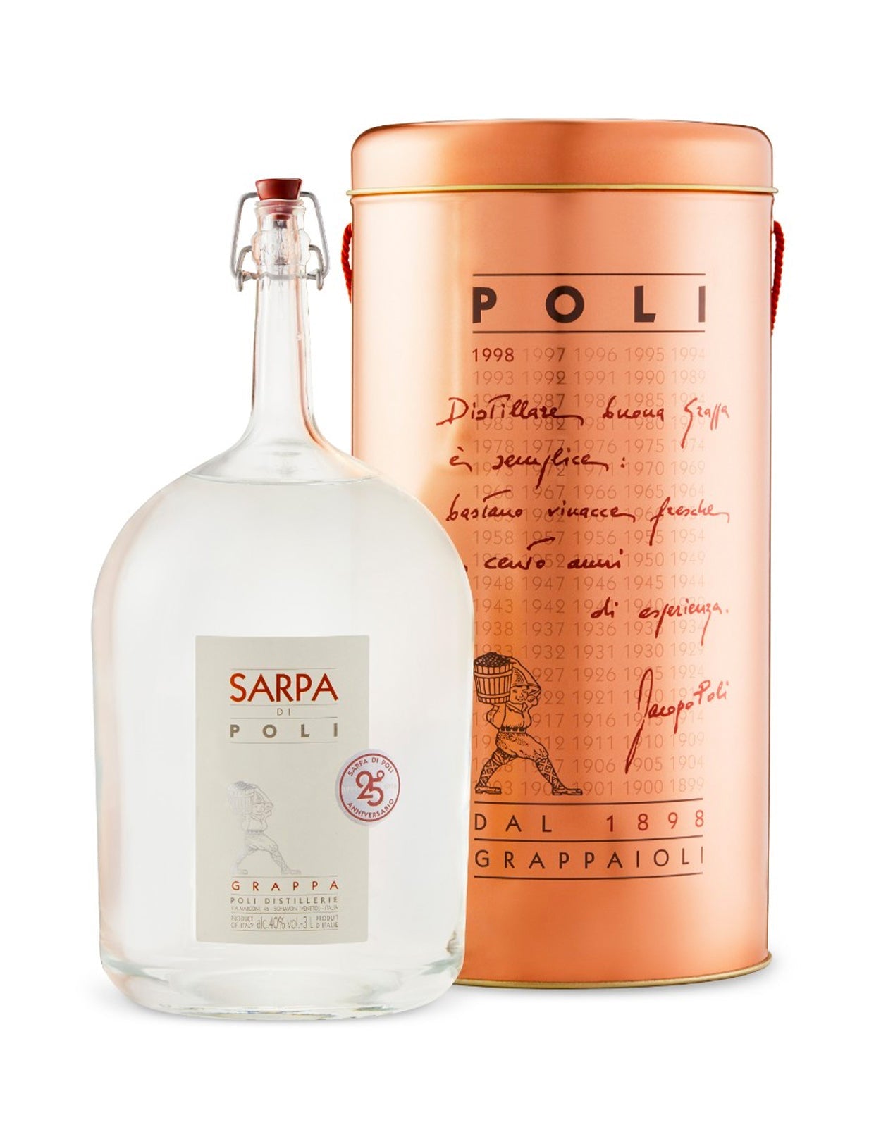 Poli Sarpa Big Momma Grappa - 3 Litre Bottle
