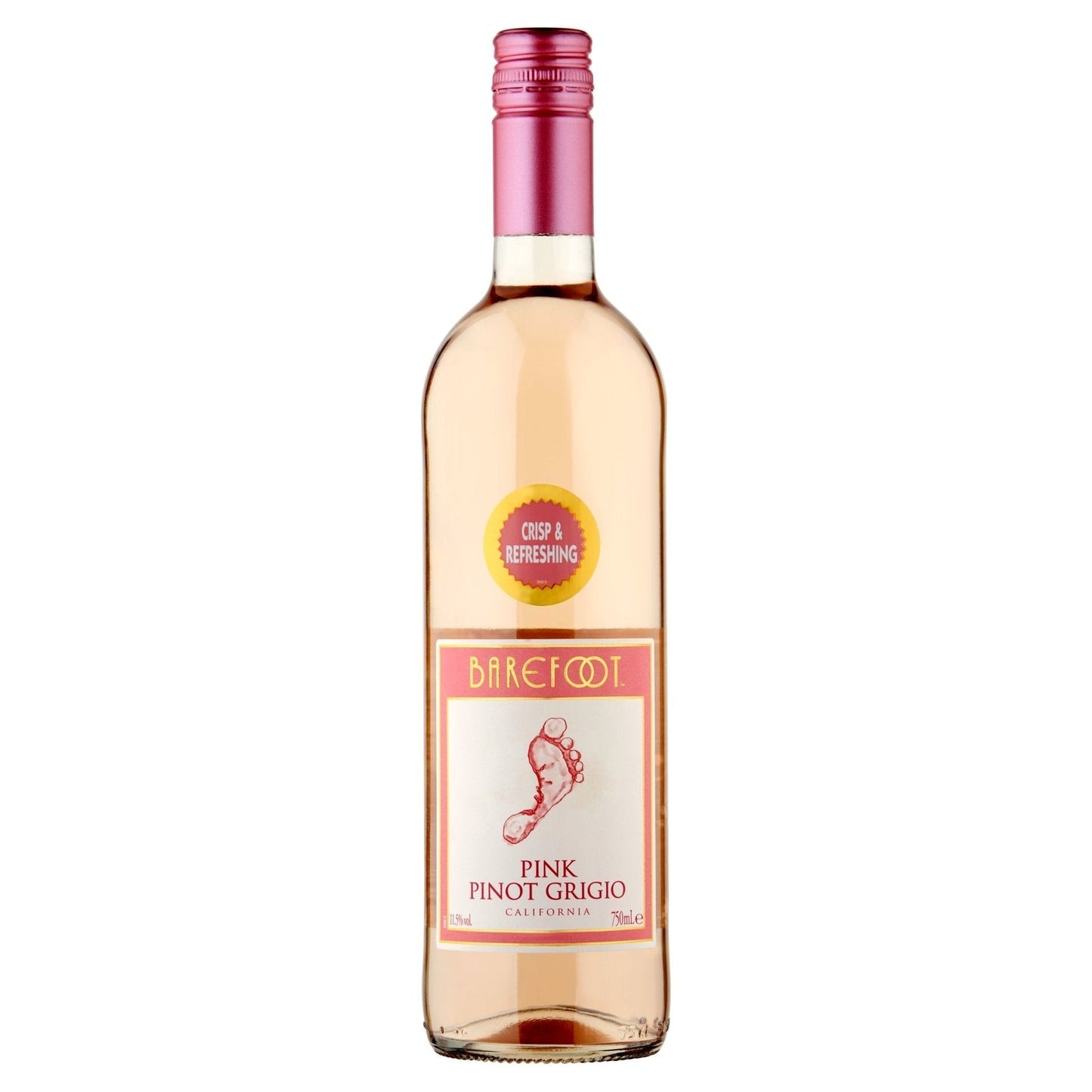 BAREFOOT PINK PINOT GRIGIO G 750ML