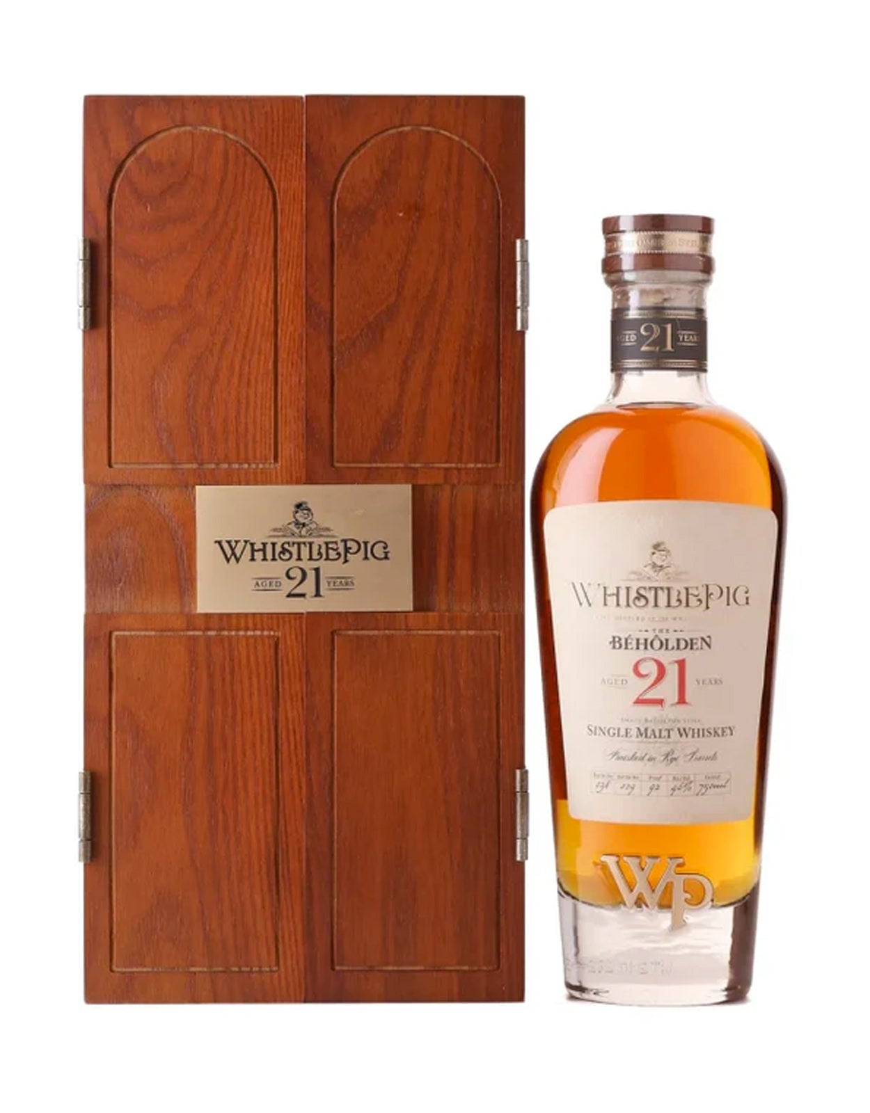 WhistlePig "The Beholden" 21 Year Old Single Malt Whiskey