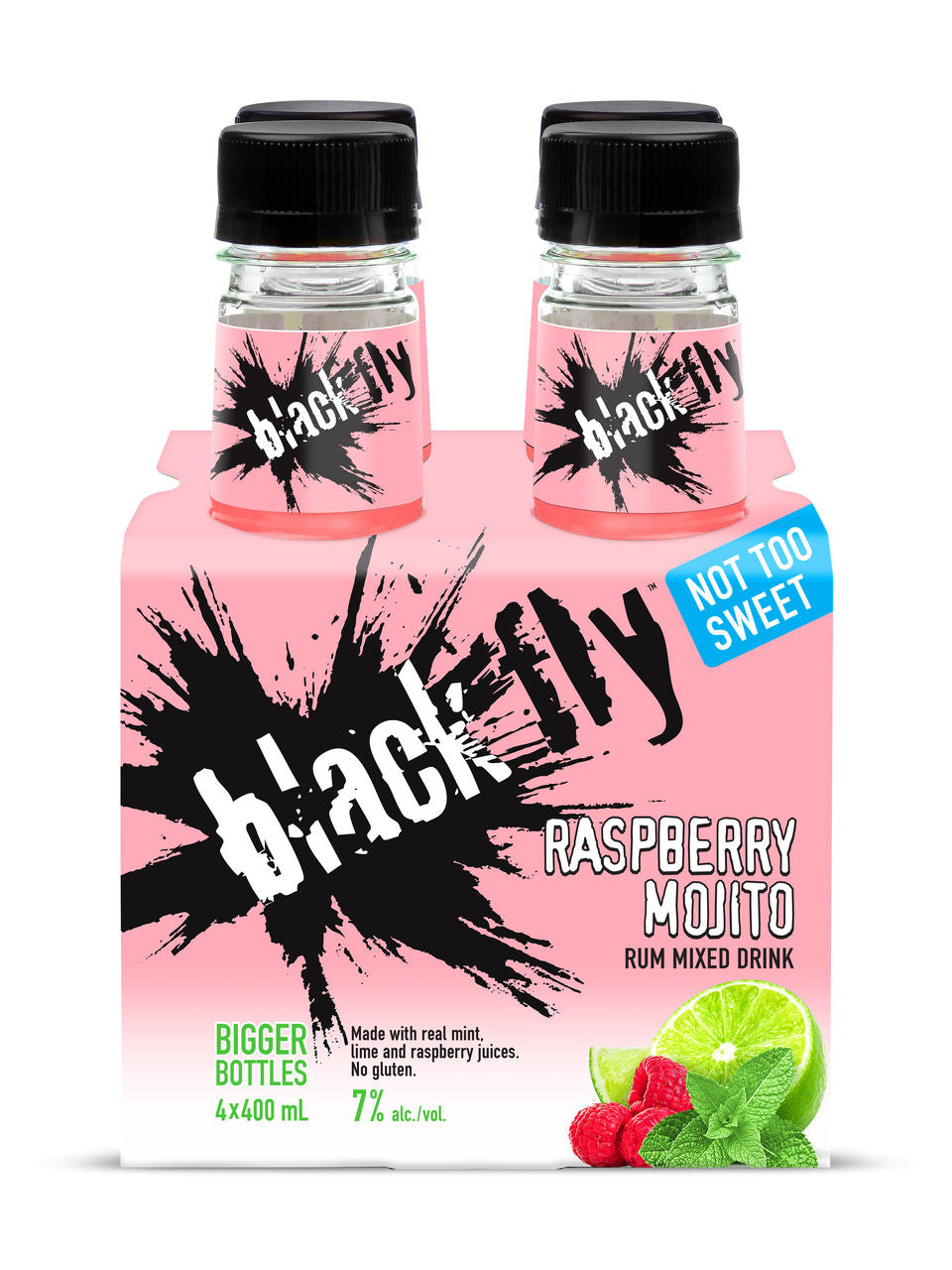 4B BLACK FLY RASPBERRY RUM MOJITO 4X400ML