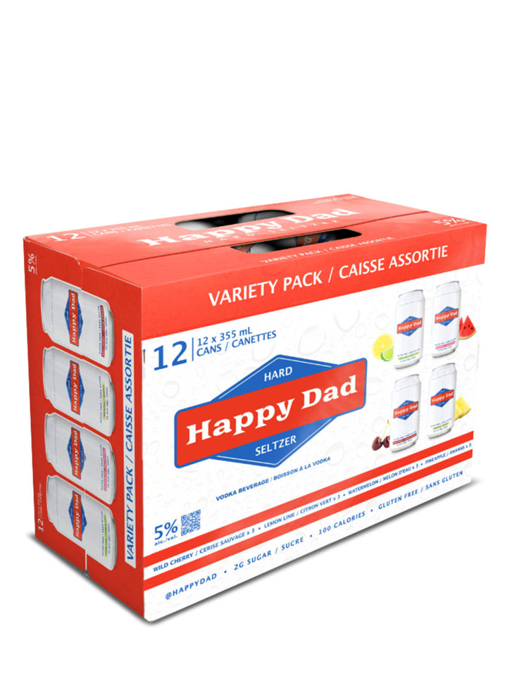 12C HAPPY DAD HARD SELTZER VARIETY PACK 12X355ML