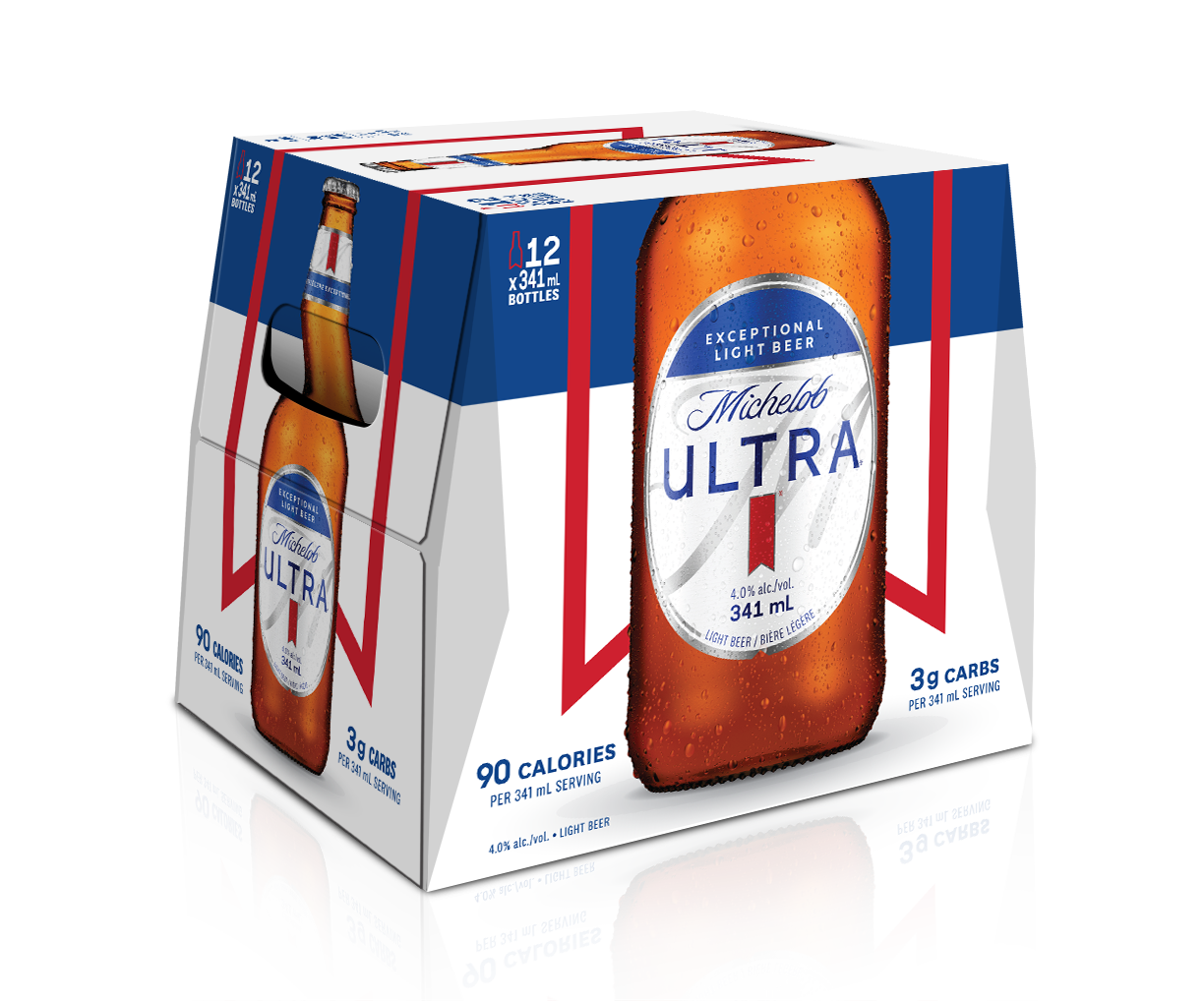 MICHELOB ULTRA LIGHT LAGER 341ML 12PK BT