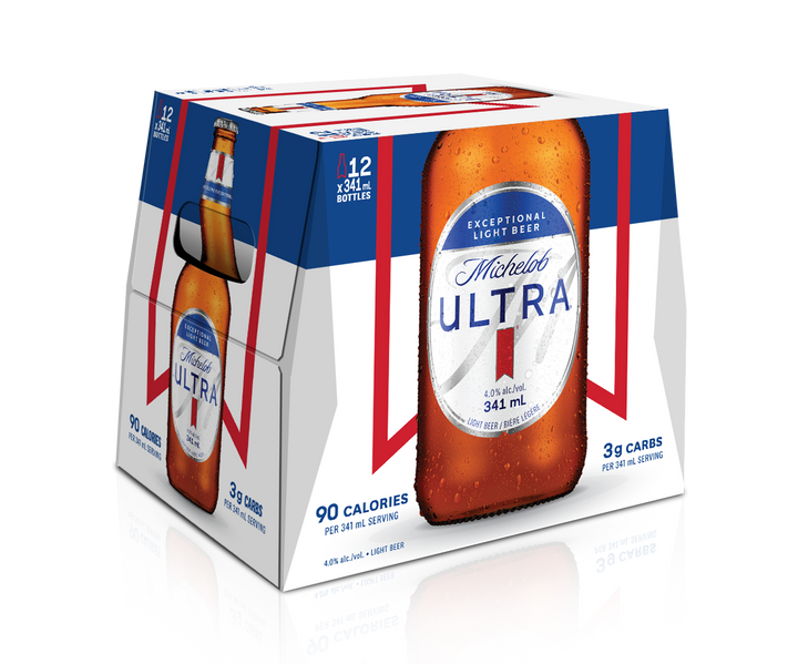 MICHELOB ULTRA LIGHT LAGER 341ML 12PK BT