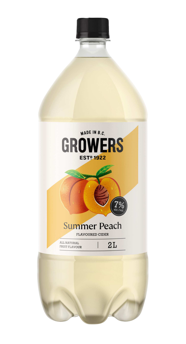 GROWERS PEACH CIDER 2L BT