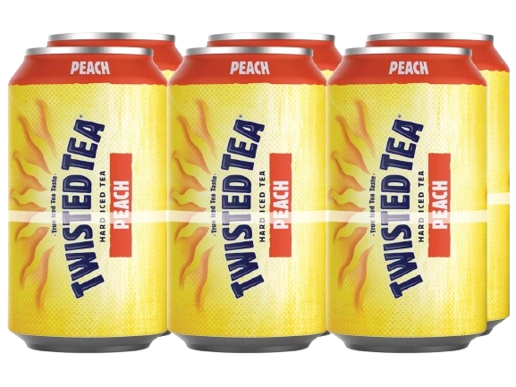 6C TWISTED TEA PEACH ICED TEA 6X355ML