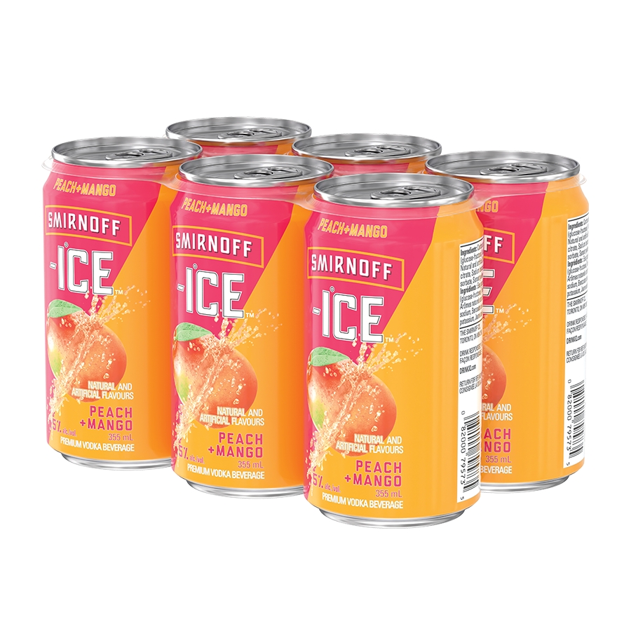 6C SMIRNOFF ICE PEACH & MANGO 6X355ML