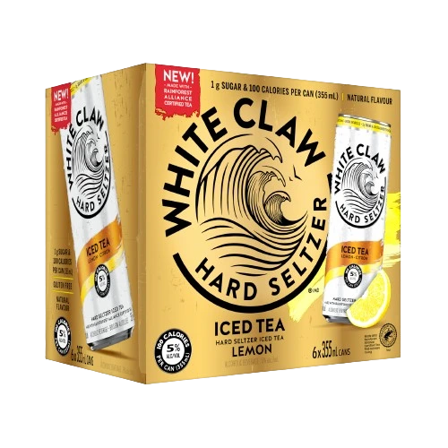 6C WHITE CLAW ICED TEA LEMON 6X355ML