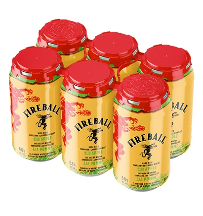 6C FIREBALL APPLE CINNAMON 6X355ML