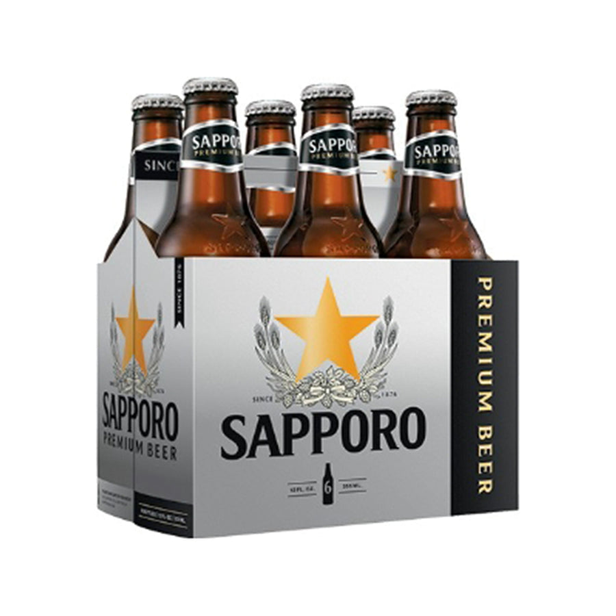 6B SAPPORO DRAFT BOT  6X341ML