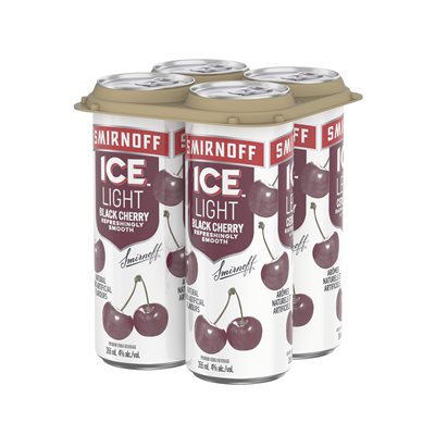 4C SMIRNOFF ICE LIGHT BLACK CHERRY & SODA 4X355ML