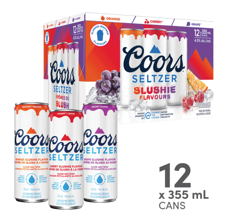 12C COORS SELTZER SLUSHIE FLAVOURS PACK SP 12x355ml