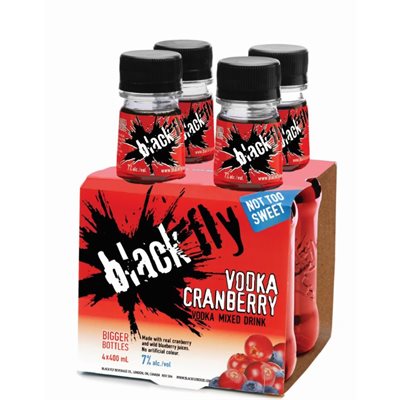 4B BLACK FLY VODKA CRANBERRY 4X400ML