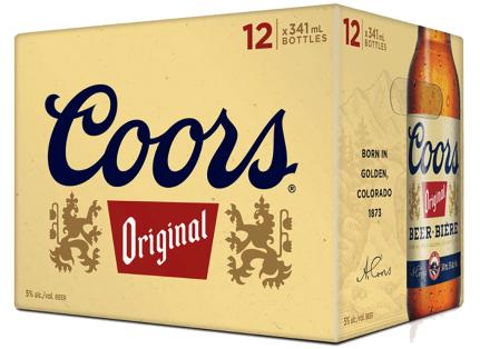 COORS ORIGINAL 12 X Bottle 341 ml