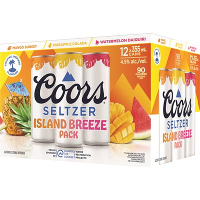 12C COORS SELTZER ISLAND BREEZE 12X355ML
