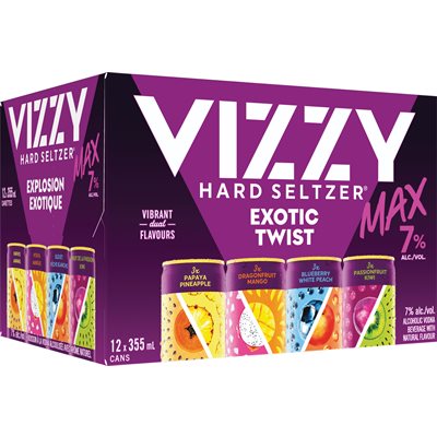 12C VIZZY MAX VARIETY PACK 12X355ML - 12C VIZZY MAX VARIETY PACK 12X355ML