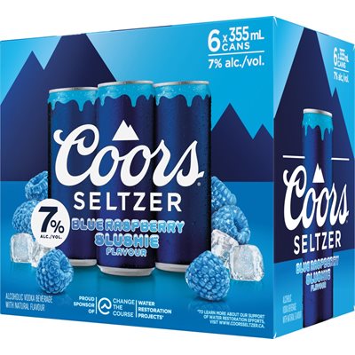 Coors Seltzer Slushie 7.0 Blue Raspberry 6 C