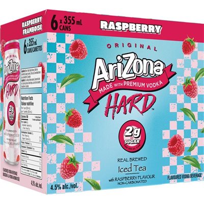 6C ARIZONA HARD 2G SUGAR RASPBERRY NM 6x355ml