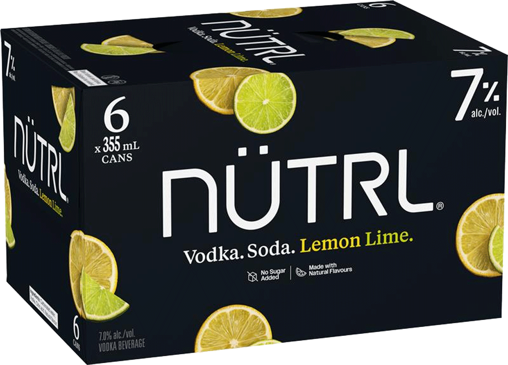 6C NUTRL 7 VODKA SODA LEMON LIME NM 6X355MLK