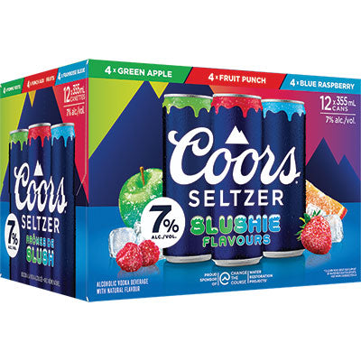 12C COORS SELTZER SLUSHIE 7.0 Variety pack 12x355ml