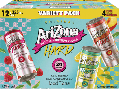 12C ARIZONA HARD 2G SUGAR VARIETY PACK 12x355ml
