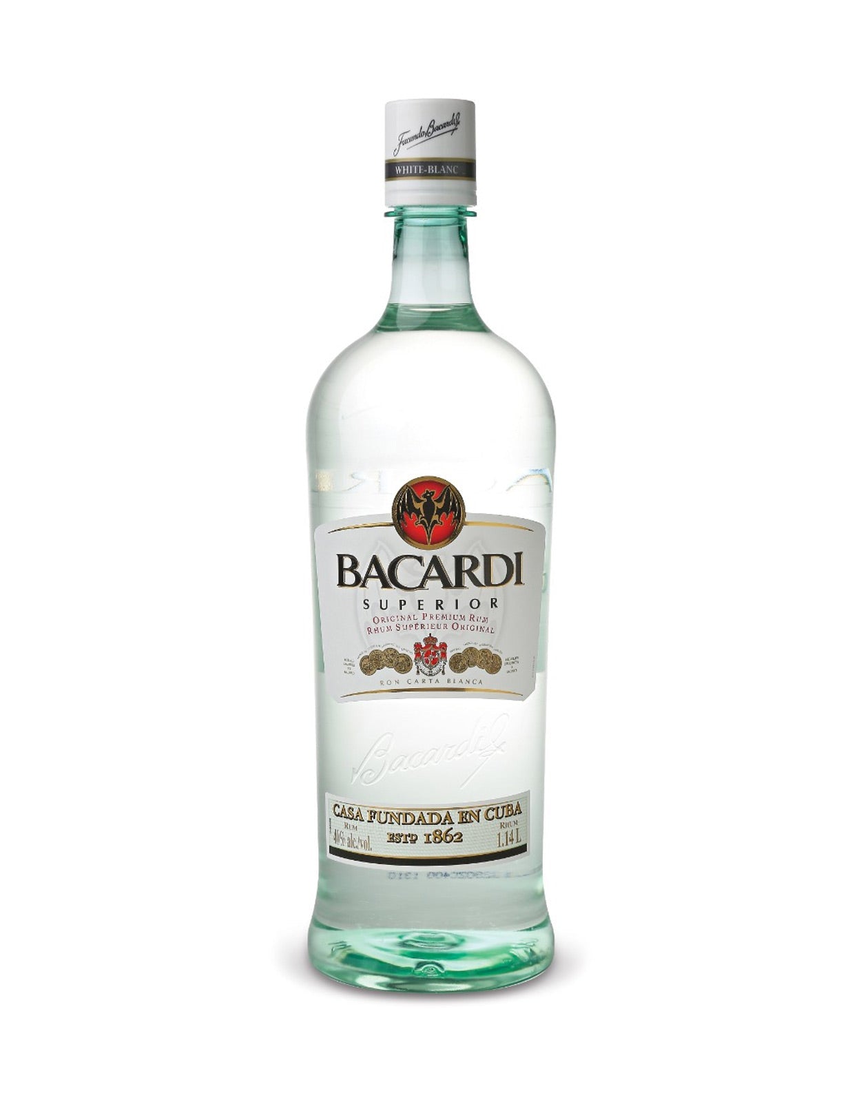 Bacardi White Rum - 1.14 Litre Bottle (Plastic Bottle)