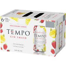 6C TEMPO GIN SMASH STRAWBERRY LEMON NM 6X355ML - 6C TEMPO GIN SMASH STRAWBERRY LEMON NM 6X355ML