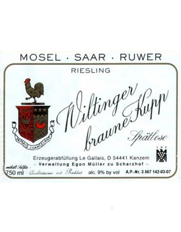 Egon Muller Wiltinger Braune Kupp Riesling 'Spatlese' 2021