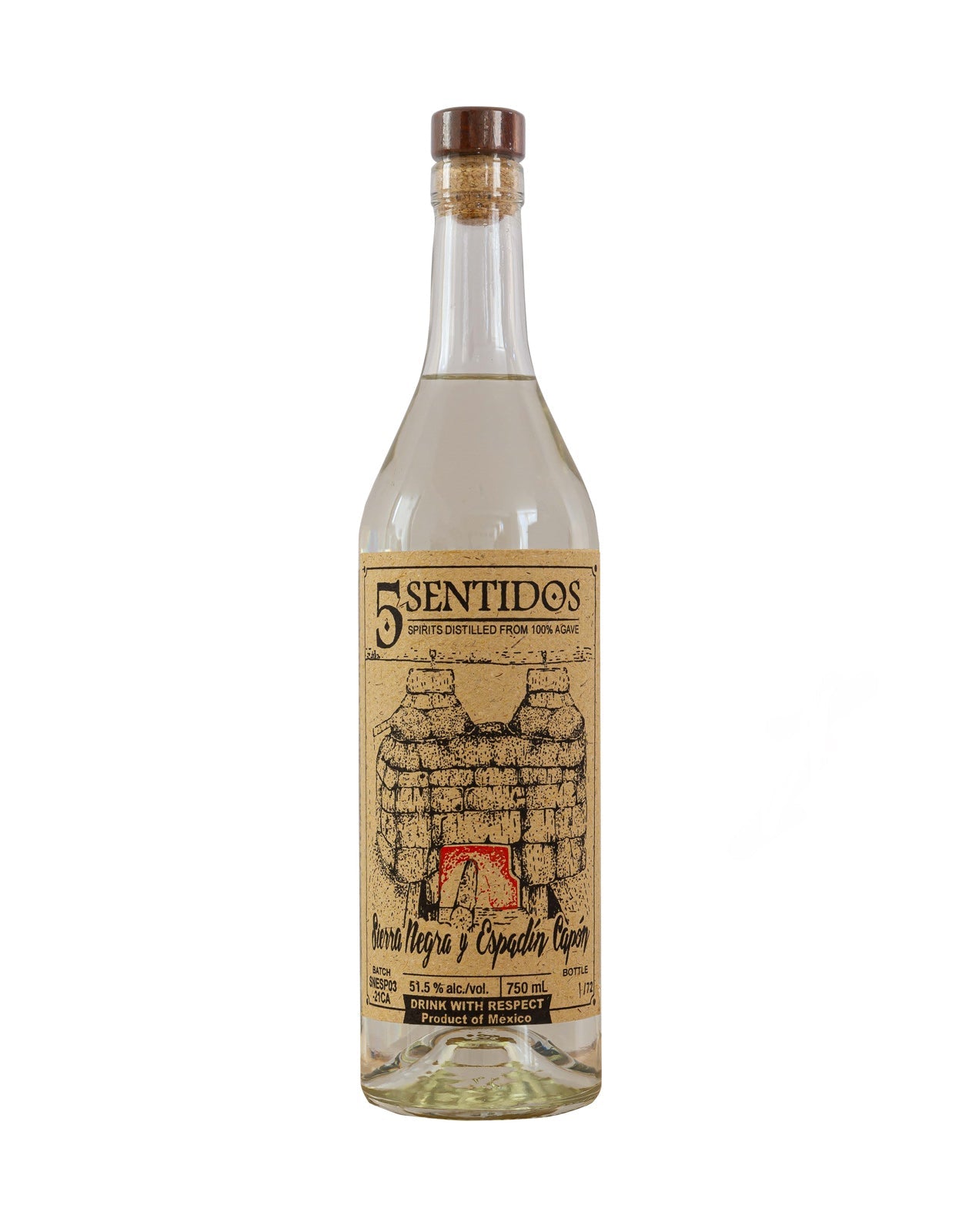 Cinco Sentidos Sierra Negra Espadin Capon Mezcal