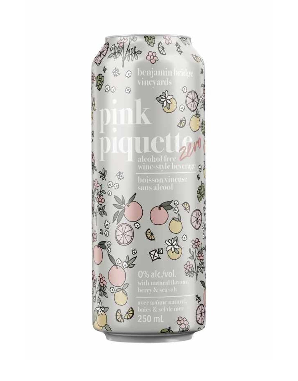 Benjamin Bridge Pink Piquette Zero (Non Alcoholic) 250 ml - 24 Cans