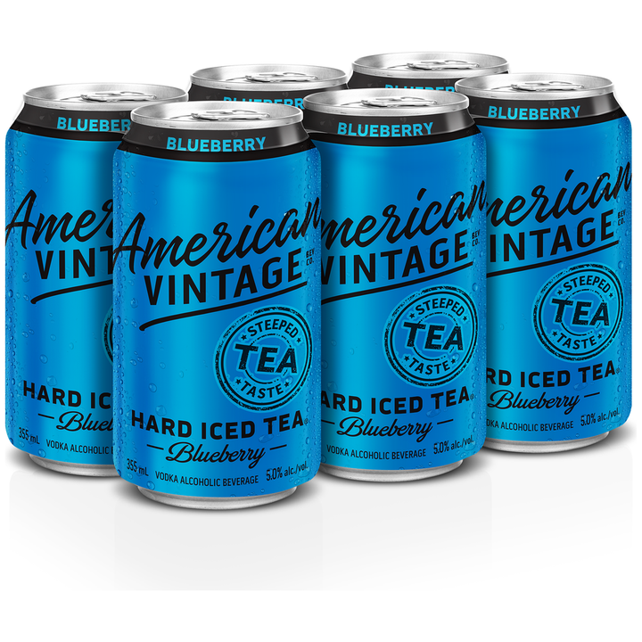 6C AMERICAN VINTAGE HARD ICED TEA BLUBERRY 6X355ML