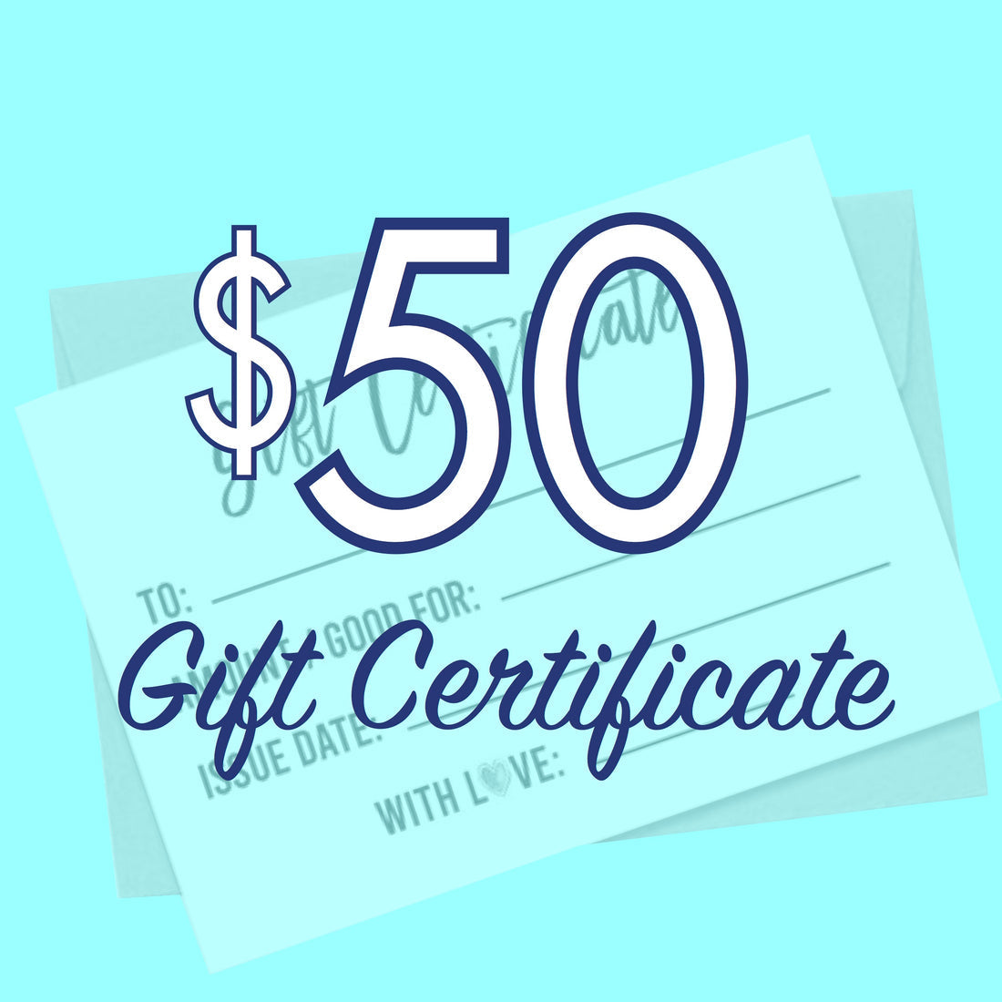 GIFT CERTIFICATE $50.00