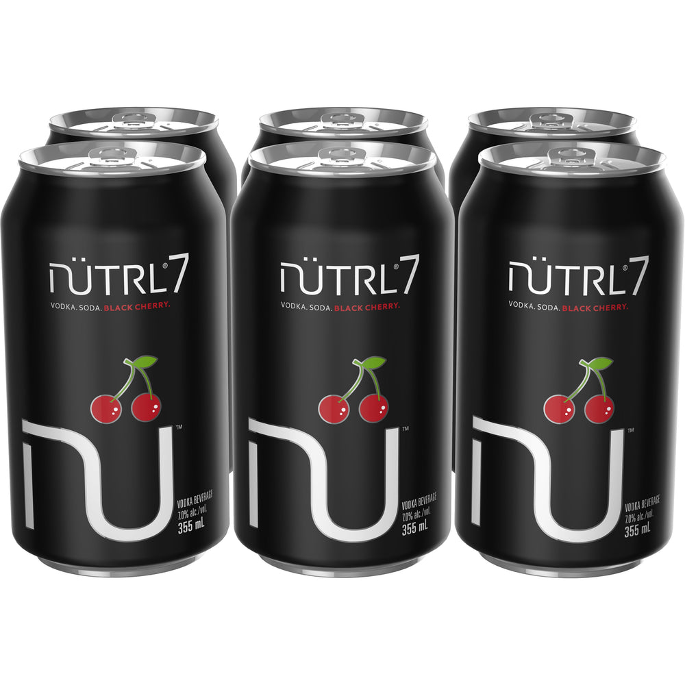 6C  NUTRL VODKA SODA 7% BLACK CHERRY 6X355ML