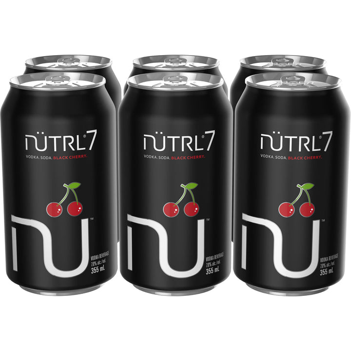 6C  NUTRL VODKA SODA 7% BLACK CHERRY 6X355ML