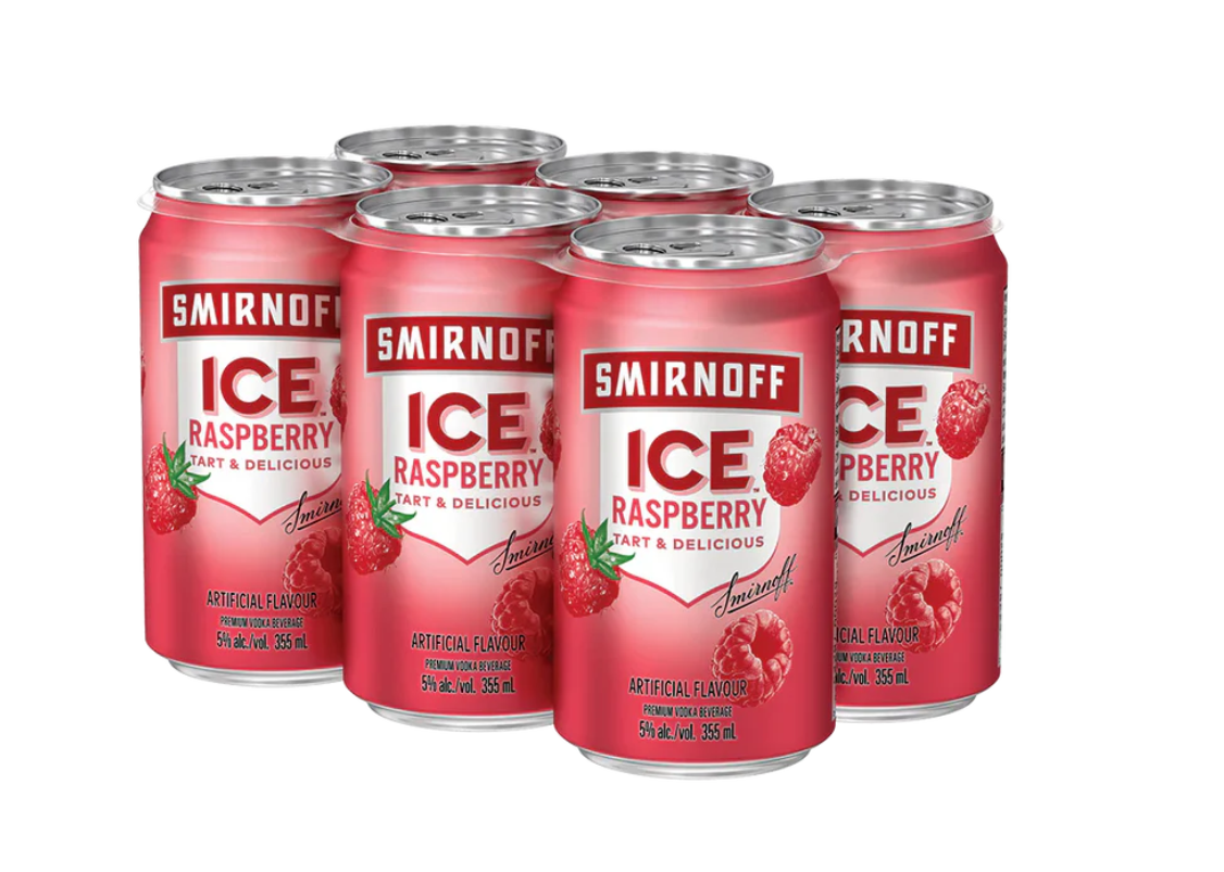 6C SMIRRNOFF RASPBERRY & SODA 6X355ml