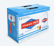 12C HAPPY DAD HARD SELTZER FRUIT PUNCH 12X355ML