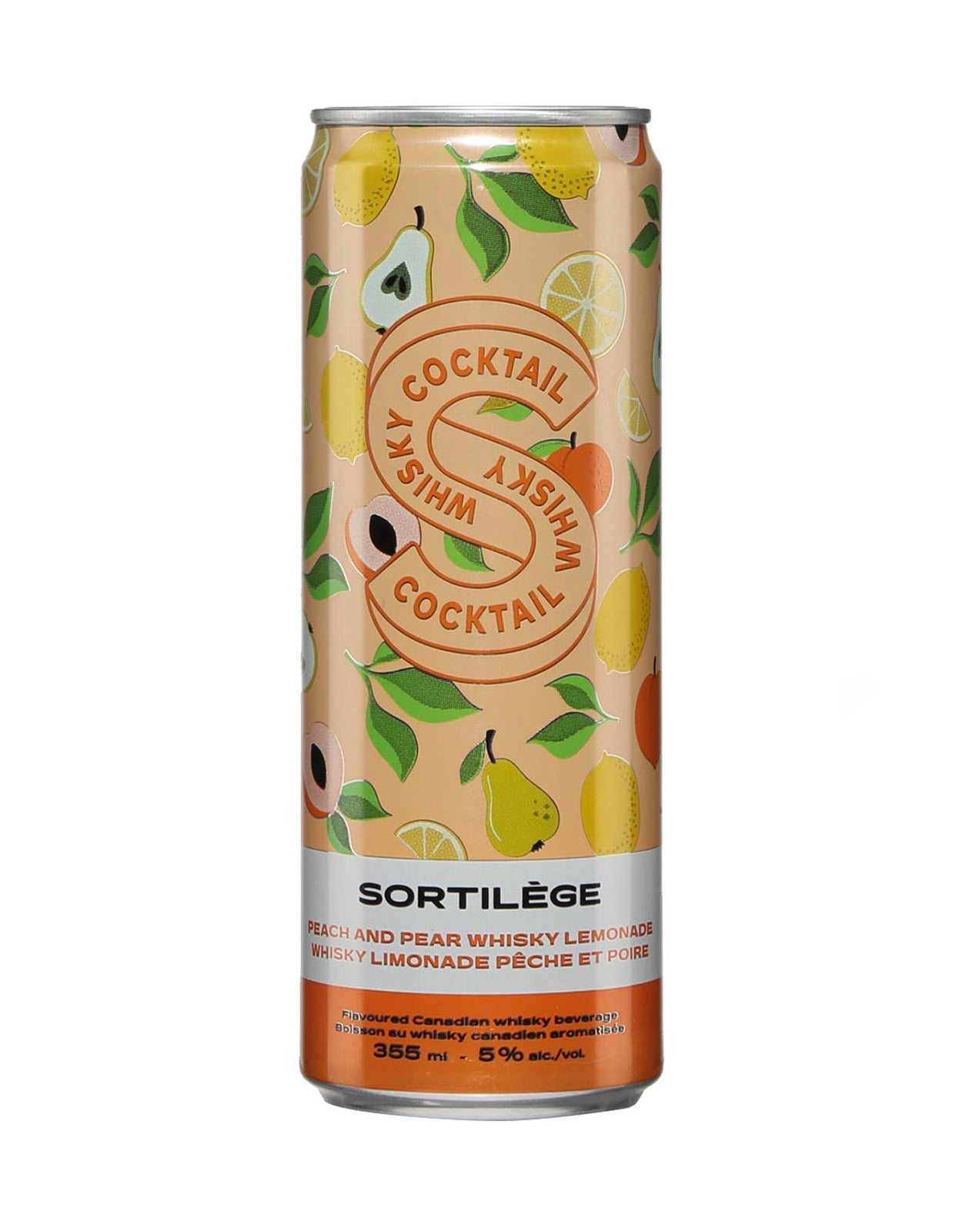 Sortilege Peach & Pear Whisky Lemonade 355 ml - 24 Cans