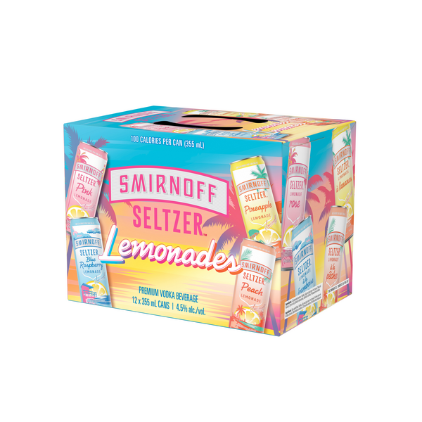 12C SMIRNOFF SELTZER LIMONADES 12X355ML