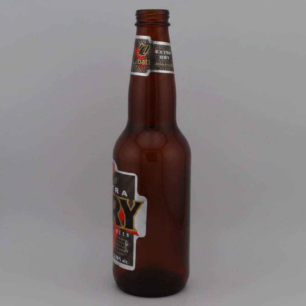 Labatt Extra Dry, Canada, Empty 341mL Glass Beer Bottle With Cap
